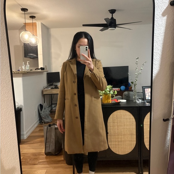 Aritzia Tan Wool Coat XS - Picture 2 of 3